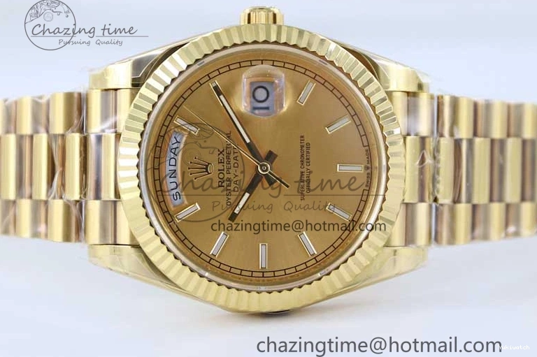 Bracelet YG 40mm Steel 904L 1:1 on YG TWF Dial Edition A2836 Best Crystal Date YG Day 0311